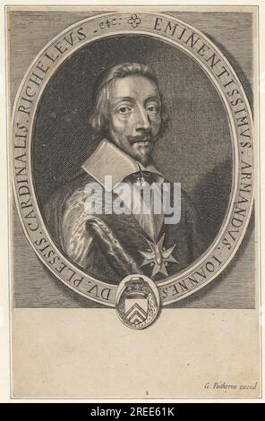 Eminentissimus Armandus Ioannes Du Plessis Cardinalis Richeleus zwischen 1660 und 1690 von William Faithorne Stockfoto