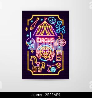 Ramadan Neon Flyer Stock Vektor