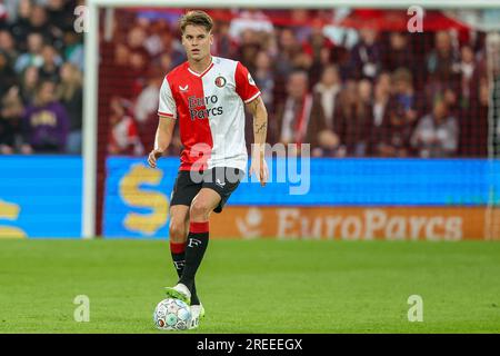 Rotterdam, Niederlande. 27. Juli 2023. ROTTERDAM, NIEDERLANDE - JULI 27: Ramon Hendriks von Feyenoord während des Vorsaison-Freundschaftsspiels zwischen Feyenoord und Villarreal im Stadion Feijenoord am 27. Juli 2023 in Rotterdam, Niederlande (Foto von Hans van der Valk/Orange Pictures) Guthaben: Orange Pics BV/Alamy Live News Stockfoto