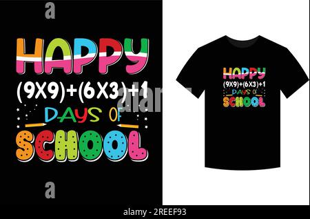 Alles gute zum Schultag, T-Shirt-Design Stock Vektor