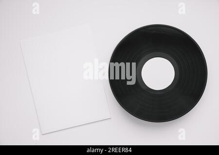 Vinylmockup-Papier. Auflösung und hochwertige Fotos Stockfoto