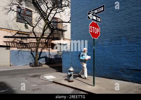 Minetta St. und Minetta Lane in Greenwich Village, New York City Stockfoto