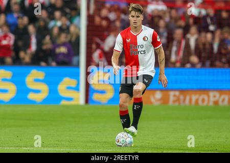 Rotterdam, Niederlande. 27. Juli 2023. ROTTERDAM, NIEDERLANDE - JULI 27: Ramon Hendriks von Feyenoord während des Vorsaison-Freundschaftsspiels zwischen Feyenoord und Villarreal im Stadion Feijenoord am 27. Juli 2023 in Rotterdam, Niederlande (Foto von Hans van der Valk/Orange Pictures) Guthaben: Orange Pics BV/Alamy Live News Stockfoto