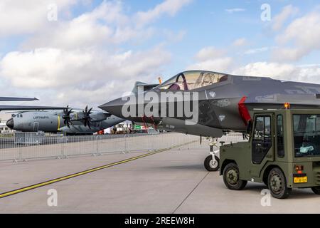 Lockheed Martin F-35 Lightning II ist ein Tarnkappenflugzeug. Während der Internationalen Luft- und Raumfahrtausstellung, ILA Berlin Air Show, Schönefeld Stockfoto