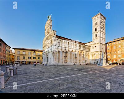 Kirche, Chiesa di San Michele in Foro, Piazza San Michele, Lucca, Toskana, Italien Stockfoto