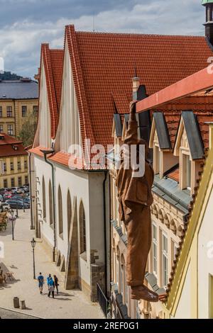 PRAG, TSCHECHISCHE REPUBLIK - 6. SEPTEMBER 2020: Viselec-Skulptur in Prag, Tschechische Republik Stockfoto