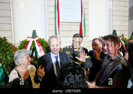 Mailand, Italien. 27. Juli 2023. MAILAND - über Palästro, Gedenken an das Massaker von Libera und das Provinzkommando der Mailänder Feuerwehr, Intervention von Giuseppe Sala. Redaktionelle Verwendung Nur Kredit: Independent Photo Agency/Alamy Live News Stockfoto