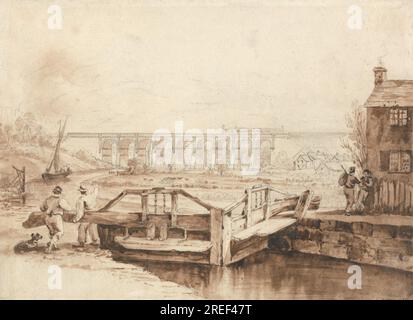 Das Viadukt über dem Sankey Canal, ca. 1830 von Isaac Shaw Stockfoto