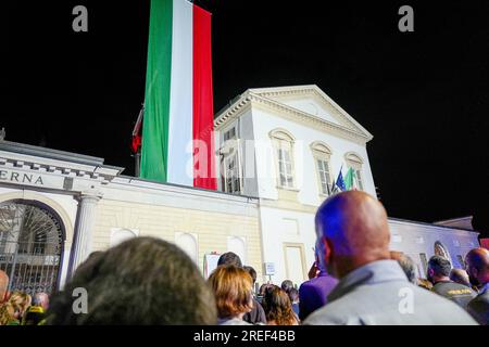 Mailand, Italien. 27. Juli 2023. MAILAND - über Palästro, Gedenken an das Massaker von Libera und das Provinzkommando der Mailänder Feuerwehr, Intervention von Giuseppe Sala. Redaktionelle Verwendung Nur Kredit: Independent Photo Agency/Alamy Live News Stockfoto