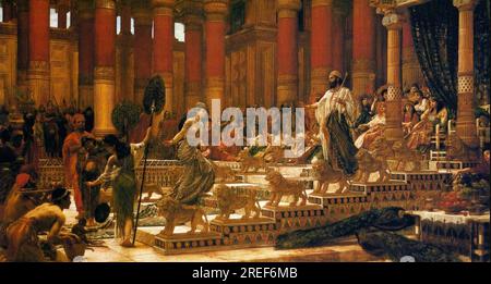 Besuch der Königin von Sheba bei König Salomon von Edward Poynter Stockfoto