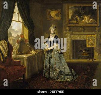 Frances Barton, Frau Abington (1737-1815) als Witwe Bellmour in Arthur Murphys "The Way to Keep him" (1727-1805), ca. 1765 von Johann Zoffany Stockfoto