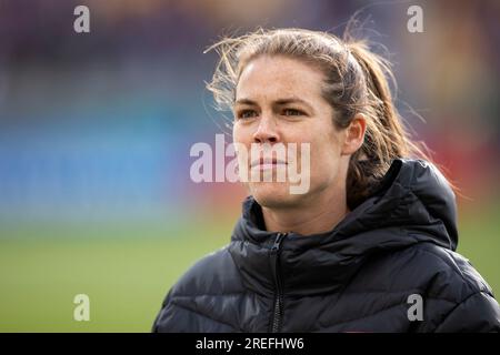 Wellington, Wellington, Neuseeland. 28. Juli 2023. US-Verteidiger KELLEY O'HARA #5 nach dem FIFA WomenÃs World Cup Group E-Spiel 2023 gegen die Niederlande im Wellington Regional Stadium in Wellington, Neuseeland. USA 1:1 Niederlande (Kreditbild: © Ira L. Black/ZUMA Press Wire) NUR REDAKTIONELLE VERWENDUNG! Nicht für den kommerziellen GEBRAUCH! Stockfoto