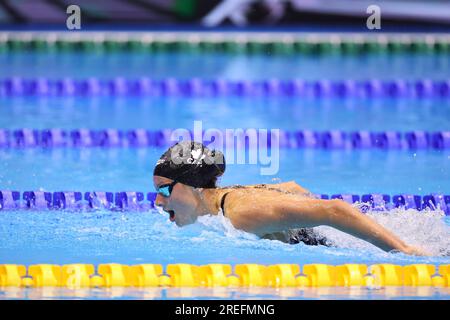 Summer MCINTOSH (CAN) während der letzten Schwimmveranstaltung der Frauen im Schmetterlingsfinale 200m bei der World Aquatics Championships 2023 am 27. Juli 2023 in Fukuoka, Japan. Kredit: YUTAKA/AFLO SPORT/Alamy Live News Stockfoto