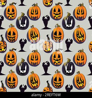 Vektor-halloween-Muster oder nahtloser Hintergrund Stock Vektor