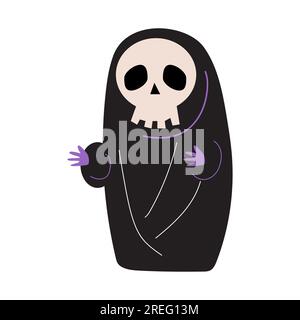 Der Sensenmann. Halloween-Zeichentrickfiguren. Vector . Stock Vektor