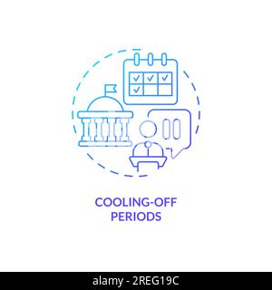 Symbol für 2D-Gradienten-Abkühlungsperioden Konzept Stock Vektor