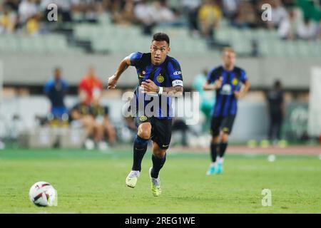 Osaka, Japan. 27. Juli 2023. Lautaro Martinez (Inter) Fußball : Vorsaison '2023 Japan Tour' Spiel zwischen dem FC Al-Nassr 1-1 FC Internazionale Milano im YANMAR Stadium Nagai in Osaka, Japan . Kredit: Mutsu Kawamori/AFLO/Alamy Live News Stockfoto