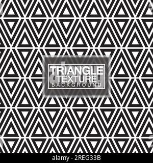 Dreiecke, Schwarz und Weiß Abstraktes nahtloses geometrisches Muster, moderne, stilvolle Textur. Vektordarstellung. Stock Vektor