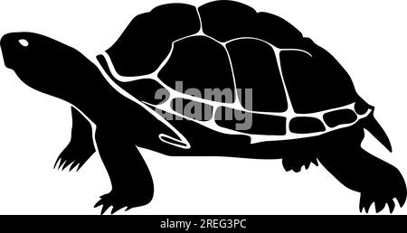 Schildkrötensilhouette isoliert. vektordarstellung Stock Vektor