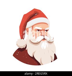 Abstrakte Zeichnung des Weihnachtsmanns. Süße Vektordarstellung Stock Vektor