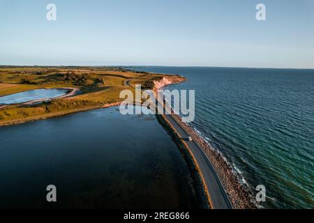 Luftaufnahmen von Helnaes Island, Funen, Fyn, Dänemark Stockfoto