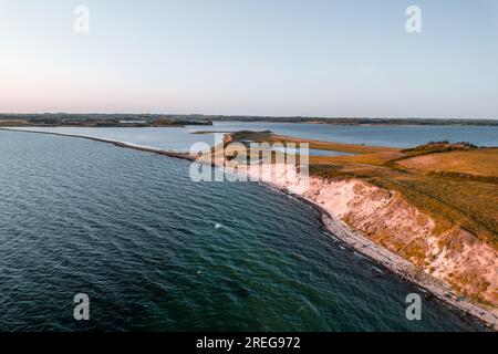 Luftaufnahmen von Helnaes Island, Funen, Fyn, Dänemark Stockfoto