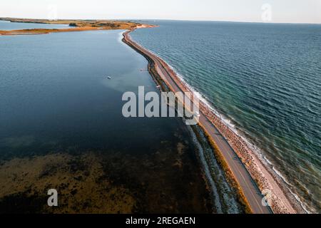 Luftaufnahmen von Helnaes Island, Funen, Fyn, Dänemark Stockfoto