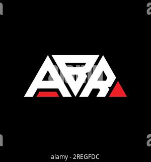 ABR-Logo mit dreieckigem Buchstaben in Dreiecksform. ABR-Dreieck-Logo-Monogramm. ABR-Dreieck-Vektor-Logo-Vorlage mit roter Farbe. ABR Triangul Stock Vektor
