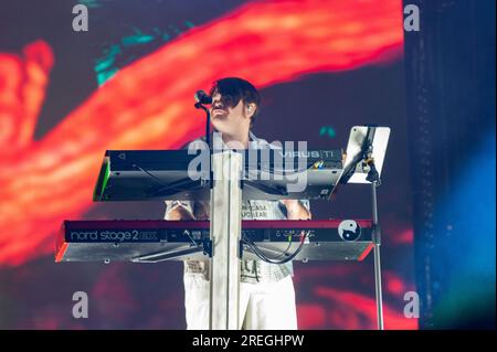 Bari, Italien. 27. Juli 2023. Elio Biffi (Pinguini Tattici Nucleari) Kredit: Unabhängige Fotoagentur/Alamy Live News Stockfoto