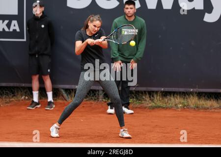 Hamburg, Hamburg, Deutschland. 27. Juli 2023. ALEXANDRA PANOVA in Aktion während der HAMBURG EUROPEAN OPEN - Hamburg - Frauen Tennis, WTA250 (Kreditbild: © Mathias Schulz/ZUMA Press Wire) NUR REDAKTIONELLER GEBRAUCH! Nicht für den kommerziellen GEBRAUCH! Stockfoto