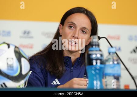 Wellington, Neuseeland. 28. Juli 2023. Barbara BONANSEA (ITA), 28. Juli 2023 - Fußball/Fußball : #8 Barbara BONANSEA aus Italien nimmt an einer Pressekonferenz im Vorfeld des FIFA Womens World Cup Australia & Neuseeland 2023 Group G zwischen Schweden und Italien im Wellington Regional Stadium in Wellington, Neuseeland, Teil. Kredit: AFLO/Alamy Live News Stockfoto