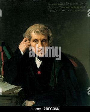 Porträt von Luigi Cherubini 1841 von Jean Auguste Dominique Ingres Stockfoto