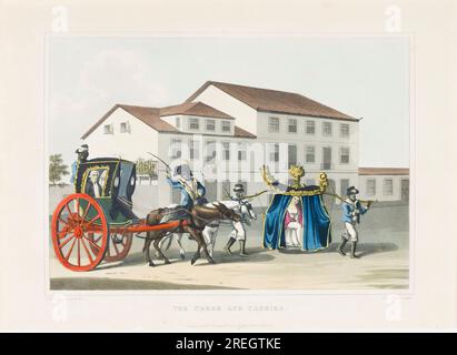 Der chege und Cadeira 1821 von Sir Henry Chamberlain Stockfoto