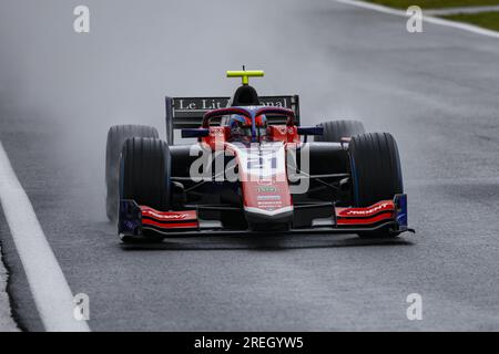 21 NOVALAK Clement (FRA), Trident Racing, Dallara F2, Action während der 10. Runde der FIA Formel-2-Meisterschaft 2023 vom 28. Bis 30. Juli 2023 auf dem Circuit de Spa-Francorchamps in Stavelot, Belgien Stockfoto
