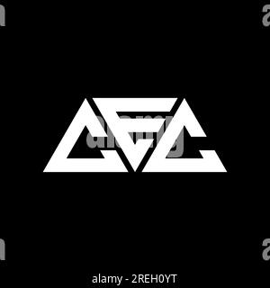 CEC-Logo mit Dreiecksbuchstaben und Dreiecksform. Monogramm mit dem CEC-Dreieck-Logo. CEC-dreieckige Vektorvorlage mit roter Farbe. CEC Triangul Stock Vektor