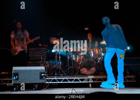 Andrew Wells VanWyngarden, Benjamin Goldwasser - MGMT, V2009, Hylands Park, Chelmsford, Essex, Großbritannien - 23. August 2009 Stockfoto