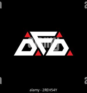 DFD-Logo mit Dreiecksbuchstaben und Dreiecksform. DFD-Monogramm mit Dreieckslogo. DFD-dreieckige Vektorvorlage mit roter Farbe. DFD Triangul Stock Vektor