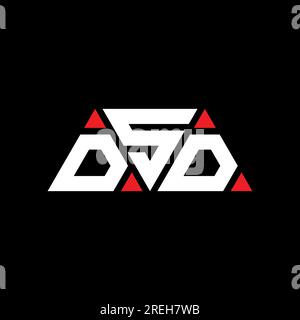 DSD-Logo mit Dreiecksbuchstaben und Dreiecksform. DSD-Dreieck-Logo-Monogramm. DSD-dreieckige Vektorvorlage mit roter Farbe. DSD-Triangul Stock Vektor