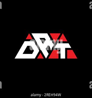 DRT-Logo mit Dreiecksbuchstaben und Dreiecksform. DRT-Dreieck-Logo-Monogramm. DRT-Dreieck-Vektor-Logo-Vorlage mit roter Farbe. DRT Triangul Stock Vektor