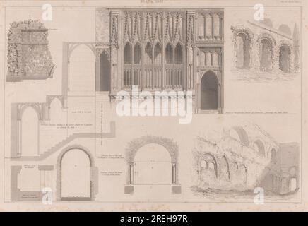 Vol. 6, Plate XXVI: Kapelle St. Stephen, Kapelle St. Mary in den Gewölben 1842 von James Basire Stockfoto