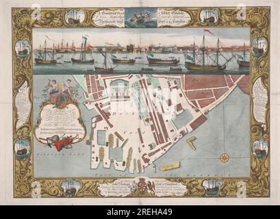 In Portsmouth mit einem Teil des Common 1754 von Pierre-Charles Canot Stockfoto