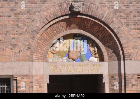 28. Juli 2023/Dänische lutherische Kirche oder Nathanaels kirke in dänischer Hauptstadt Kopenhagen Dänemark. (Foto: Francis Joseph Dean/Dean Pictures) Stockfoto