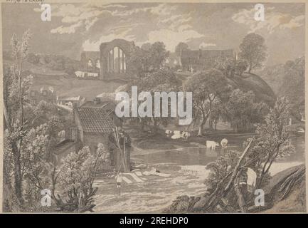 Egglestone Abbey, in der Nähe von Barnard Castle zwischen 1818 und 1823 von Thomas Higham Stockfoto