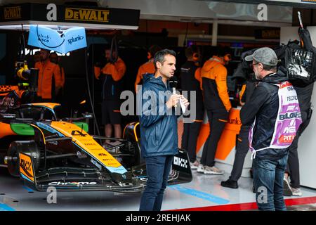 Stavelot, Belgien. 28. Juli 2023. DUPIN Laurent, Canal+ TV, Portrait, während des Formel 1 MSC Cruises 2023 Grand Prix, 12. Runde der Formel-1-Weltmeisterschaft 2023 vom 28. Bis 30. Juli 2023 auf dem Circuit de Spa-Francorchamps in Stavelot, Belgien Kredit: Independent Photo Agency/Alamy Live News Stockfoto