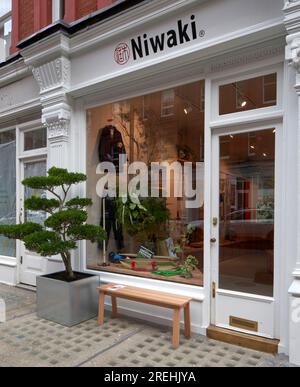 Außenansicht anzeigen. Niwaki Store London, London, Großbritannien. Architekt: Jones Neville, 2021. Stockfoto