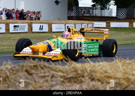 Lorina McLaughlin, Benetton-Ford B192, 30 Years of the Festival of Speed, eine Auswahl einiger der besten Autos und Fahrräder, die es je gab Stockfoto