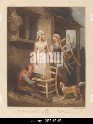 "Giovanni Vendramini after Francis Wheatley, Old Sessels to Work, veröffentlicht 1795, Farbstipple Graving, Rosenwald Collection, 1945,5.11" Stockfoto