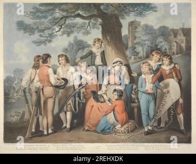 Die Soldier's Witdow oder Schoolboys' Collection, etwa 1802 von Robert Dunkarton Stockfoto