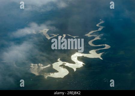 Rursee-Staudamm (Rurtalsperre Schwammenauel), der seit 1938 im Südwesten Nordrhein-Westfalen im äußersten Westen Deutschlands besteht Stockfoto