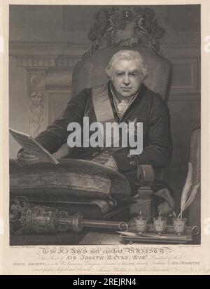 Sir Joseph Banks, 1. Baronet 1812 von Niccolò Schiavonetti Stockfoto